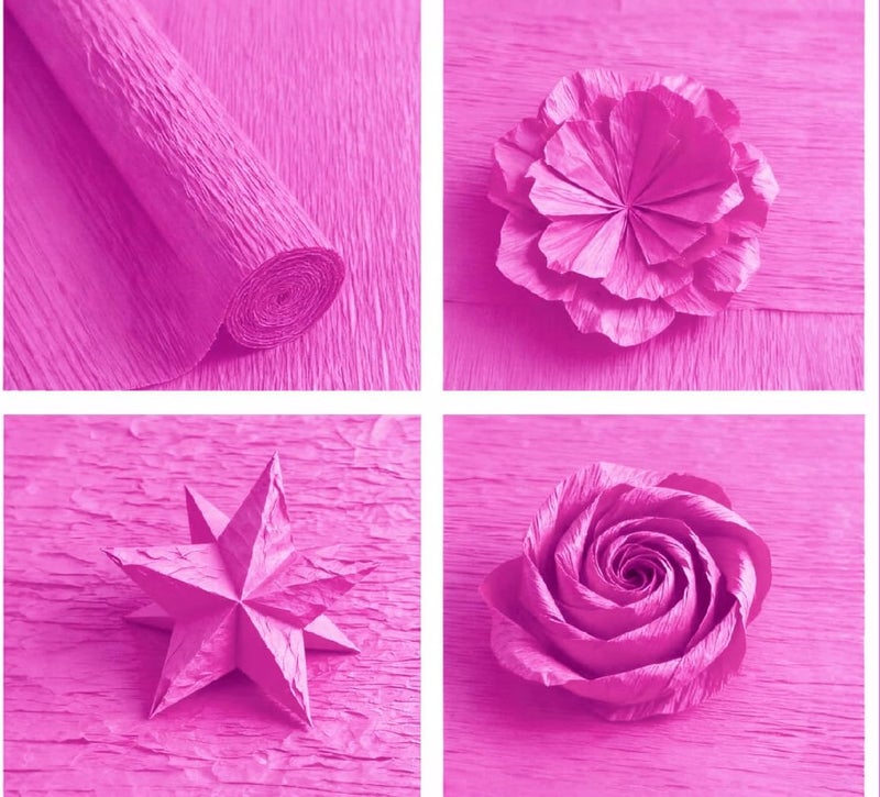 LCREATE LCREATE LCREATE Crepe Paper Roll 8.2ft Long 17 Inch Wide for Wedding Ceremony Various Large Festivals Decoration (35-Cyclamen Violet) - Image 2